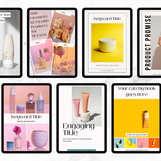 Product Pin Templates for Canva