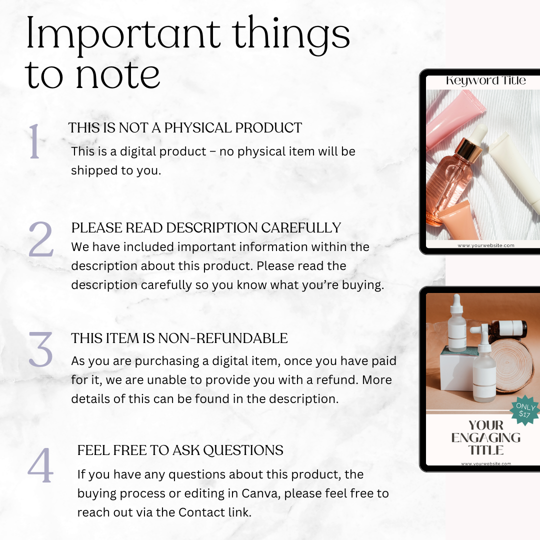 Product Pin Templates for Canva