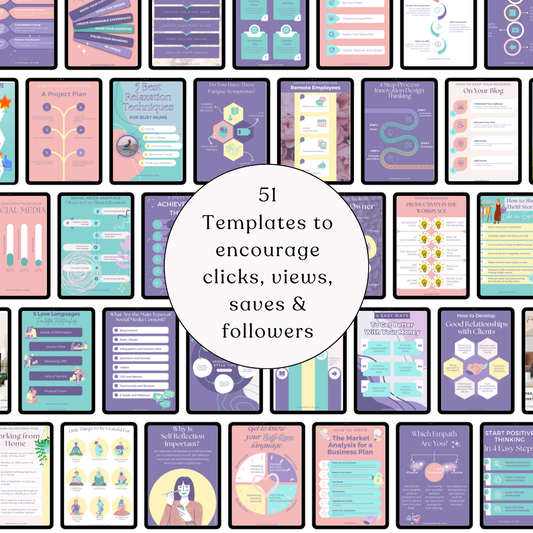 Infographic Pinterest Templates for Canva