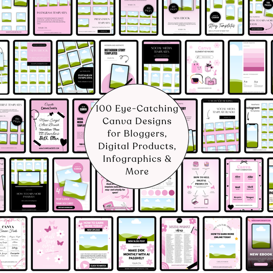 Bold & Pink Pinterest Templates