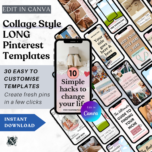 Pinterest Collage Templates for Canva