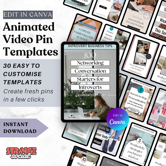 Video Pinterest Templates for Canva